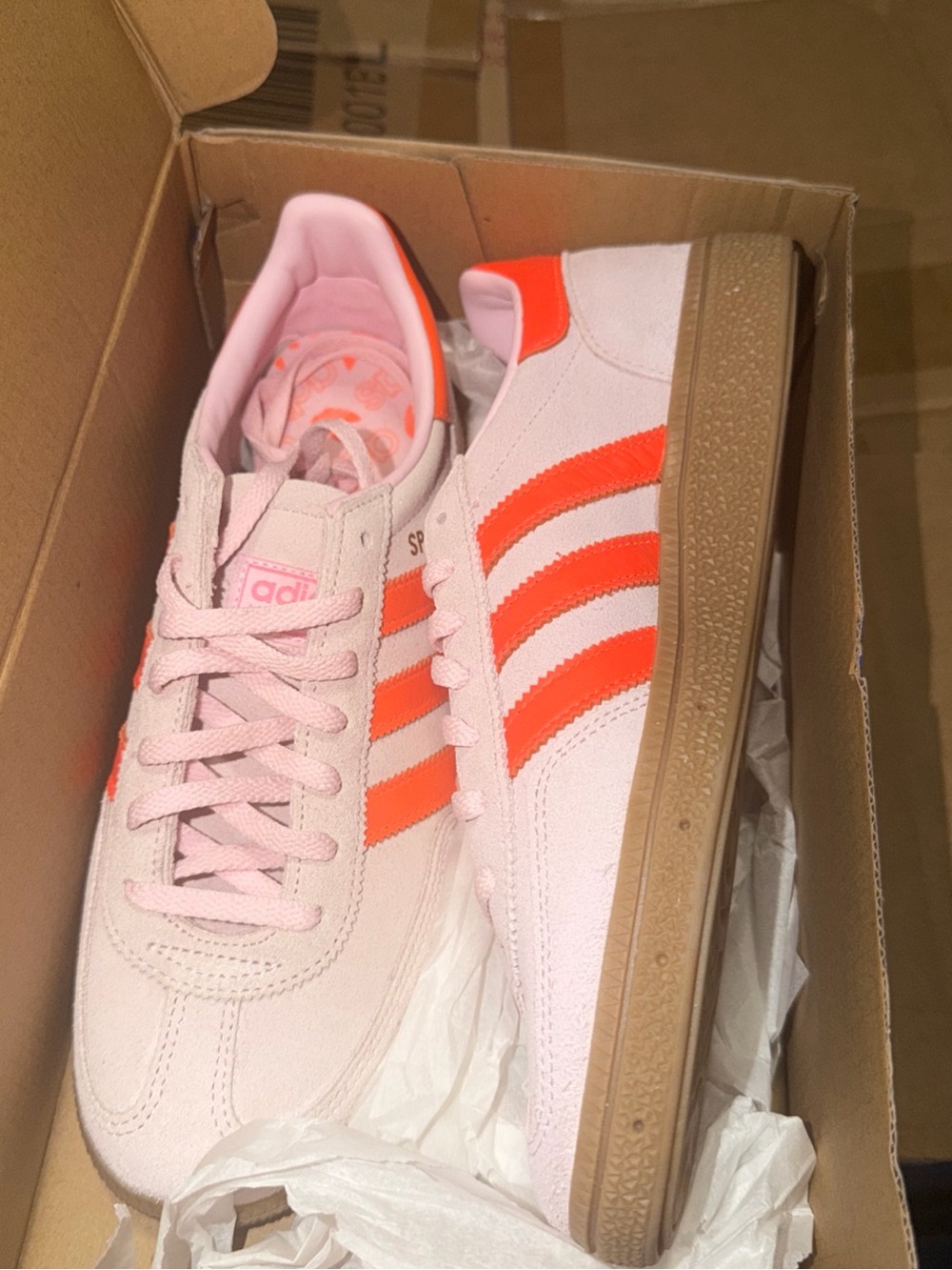Adidas Handball Spezial "Clear Pink Orange” Colorway Women’s Sz 8  JS0250